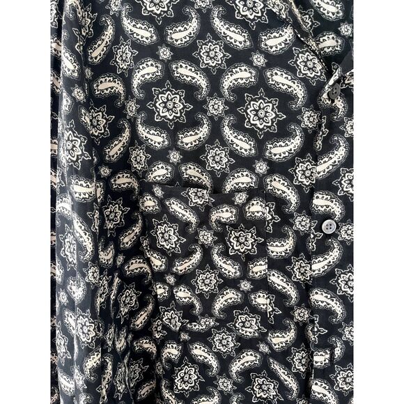 Mens AllSaints Mitte Long Sleeve Paisley Shirt Relaxed Fit Size Large - Picture 10 of 12